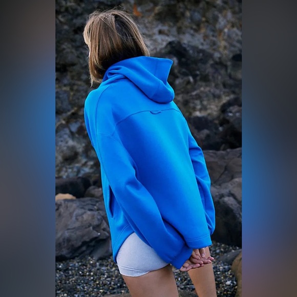 Free People Movement Pick Up The Pace Pullover Hoodie Electric Blue Size XS - Picture 2 of 13